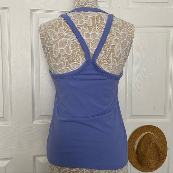 Under Armour gel logo tank sport top violet blue gym size Small - Picture 3 of 5